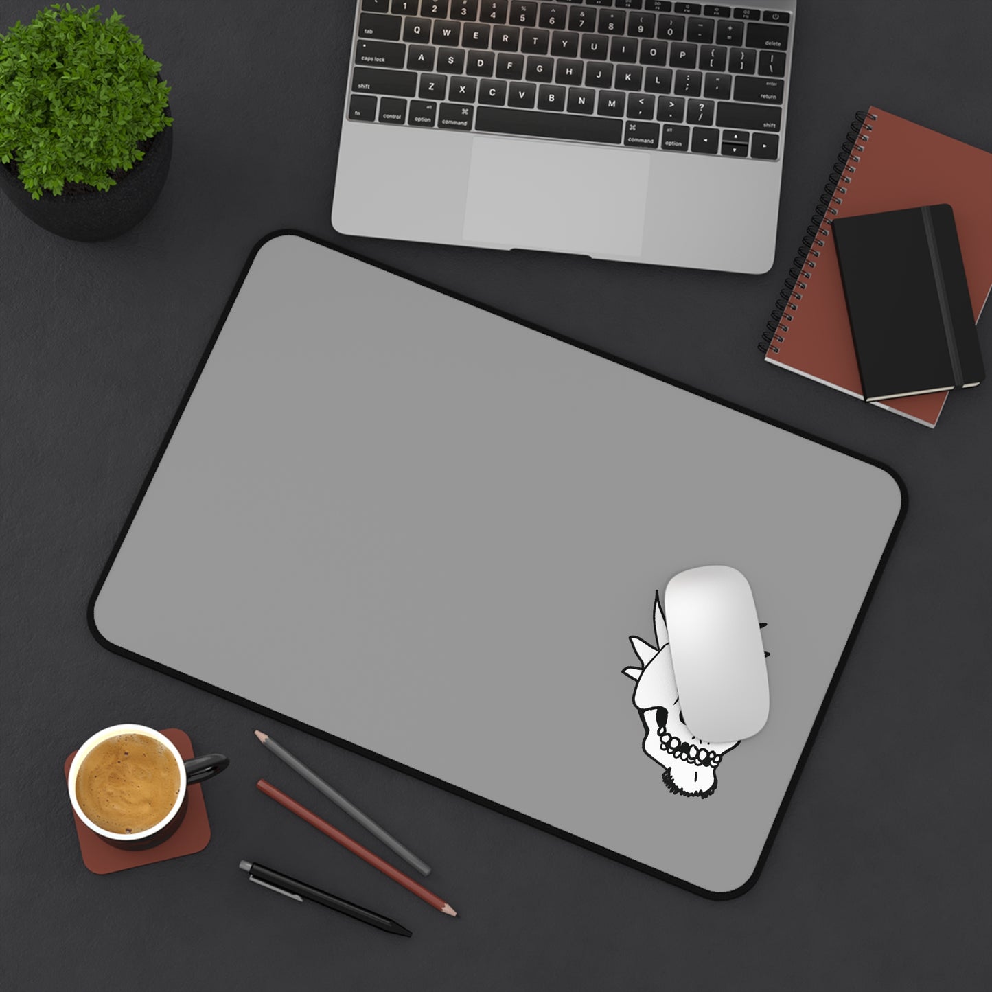 Punk Is Dead Desk Mat - Grey