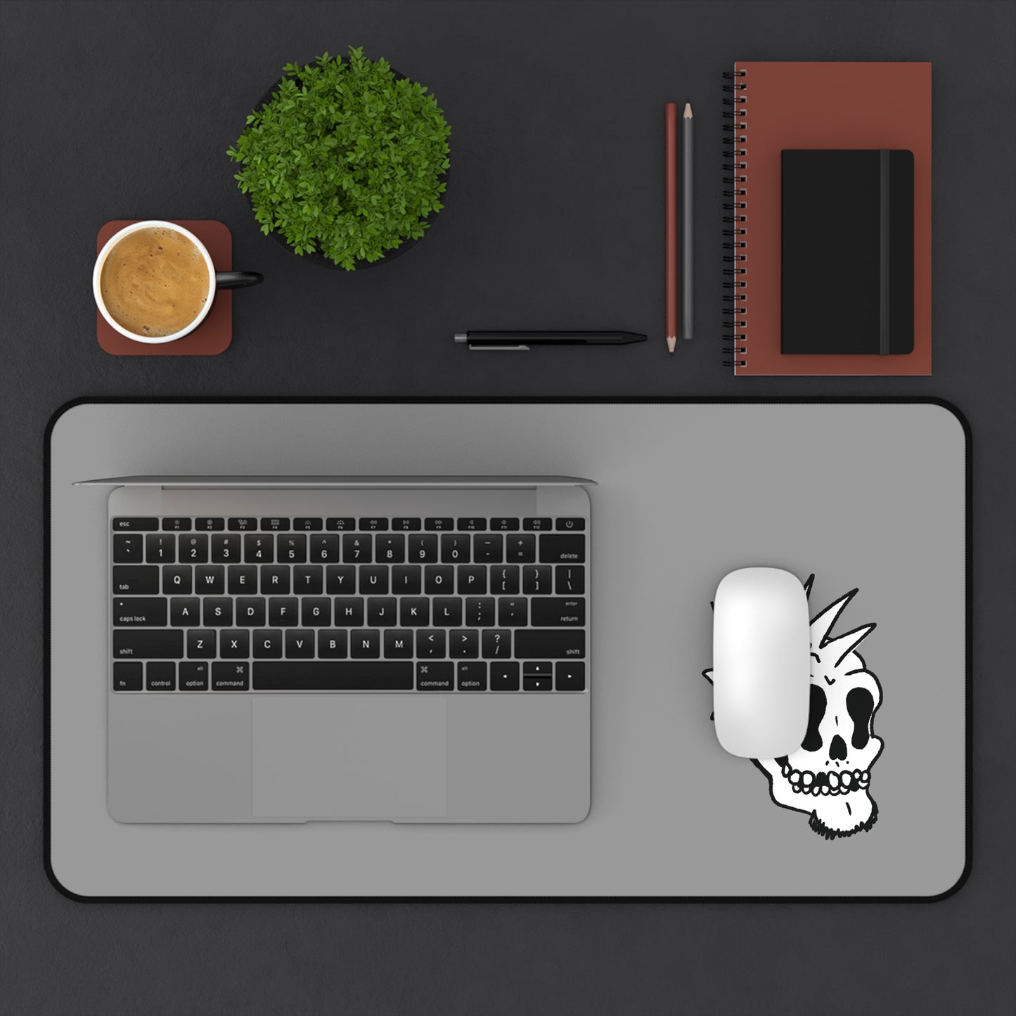 Punk Is Dead Desk Mat - Grey