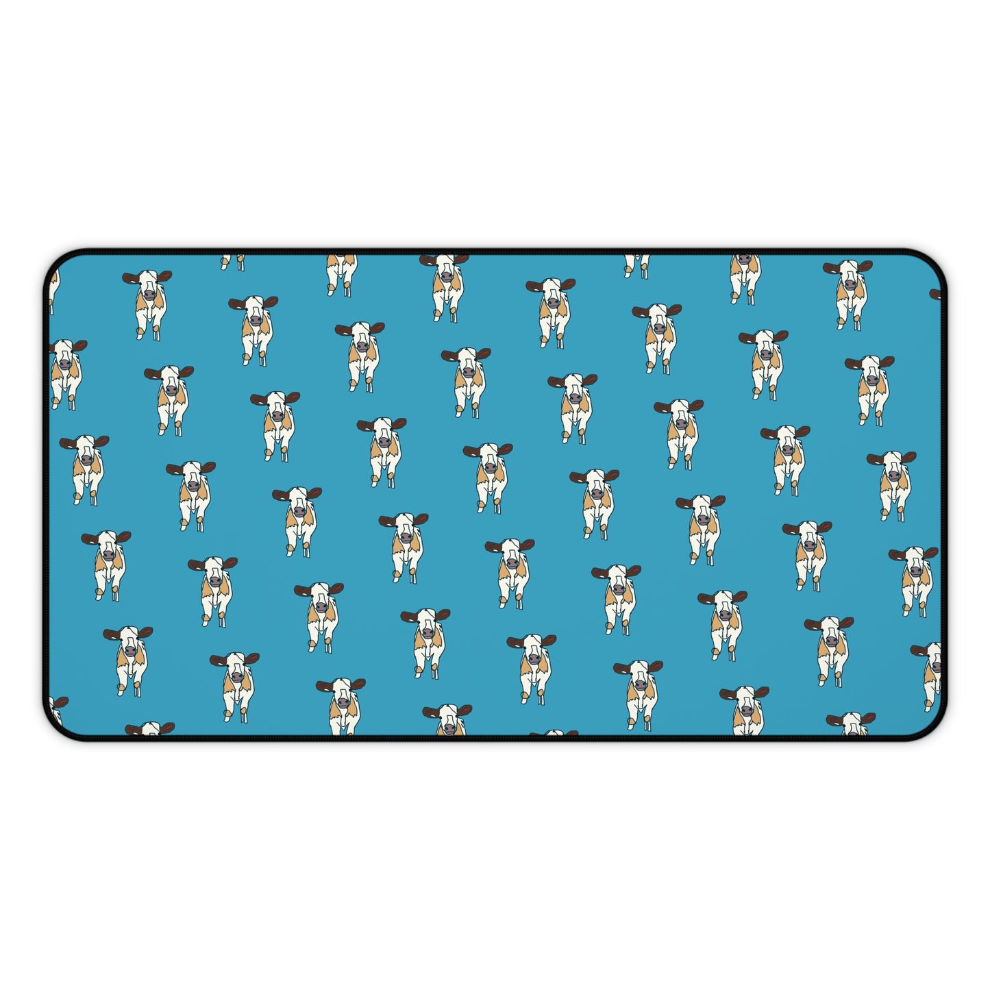 Baby Cow Desk Mat - Turquoise