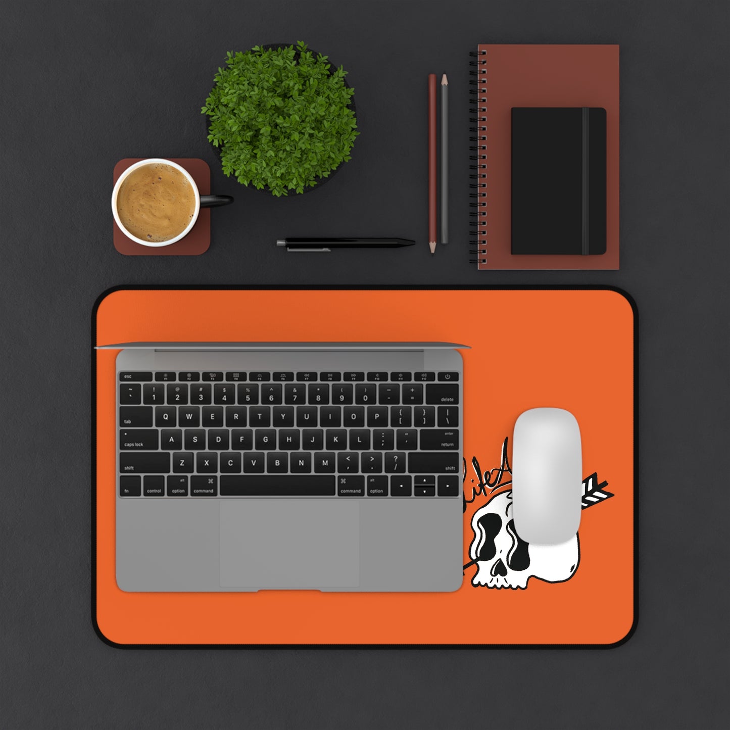 Life Ain't Easy Desk Mat - Orange