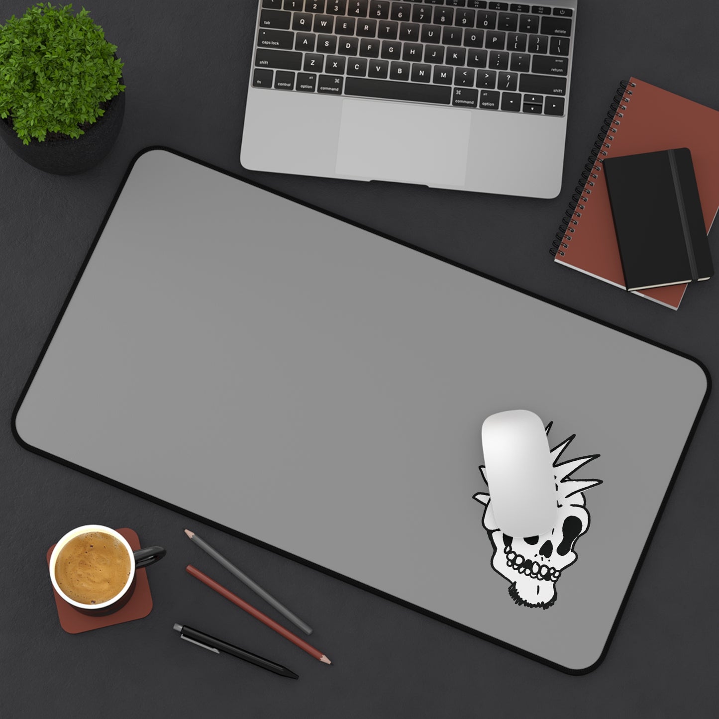 Punk Is Dead Desk Mat - Grey