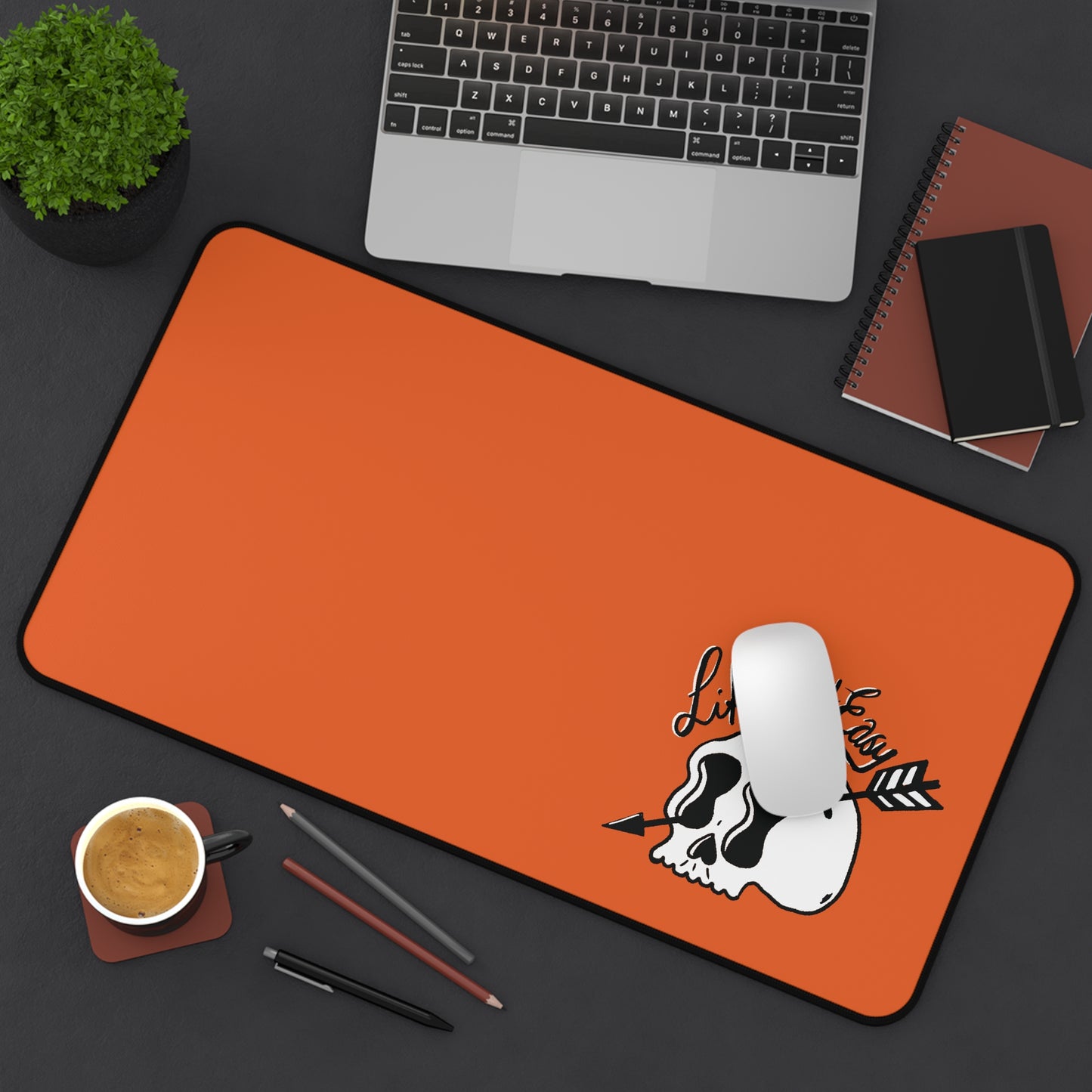 Life Ain't Easy Desk Mat - Orange