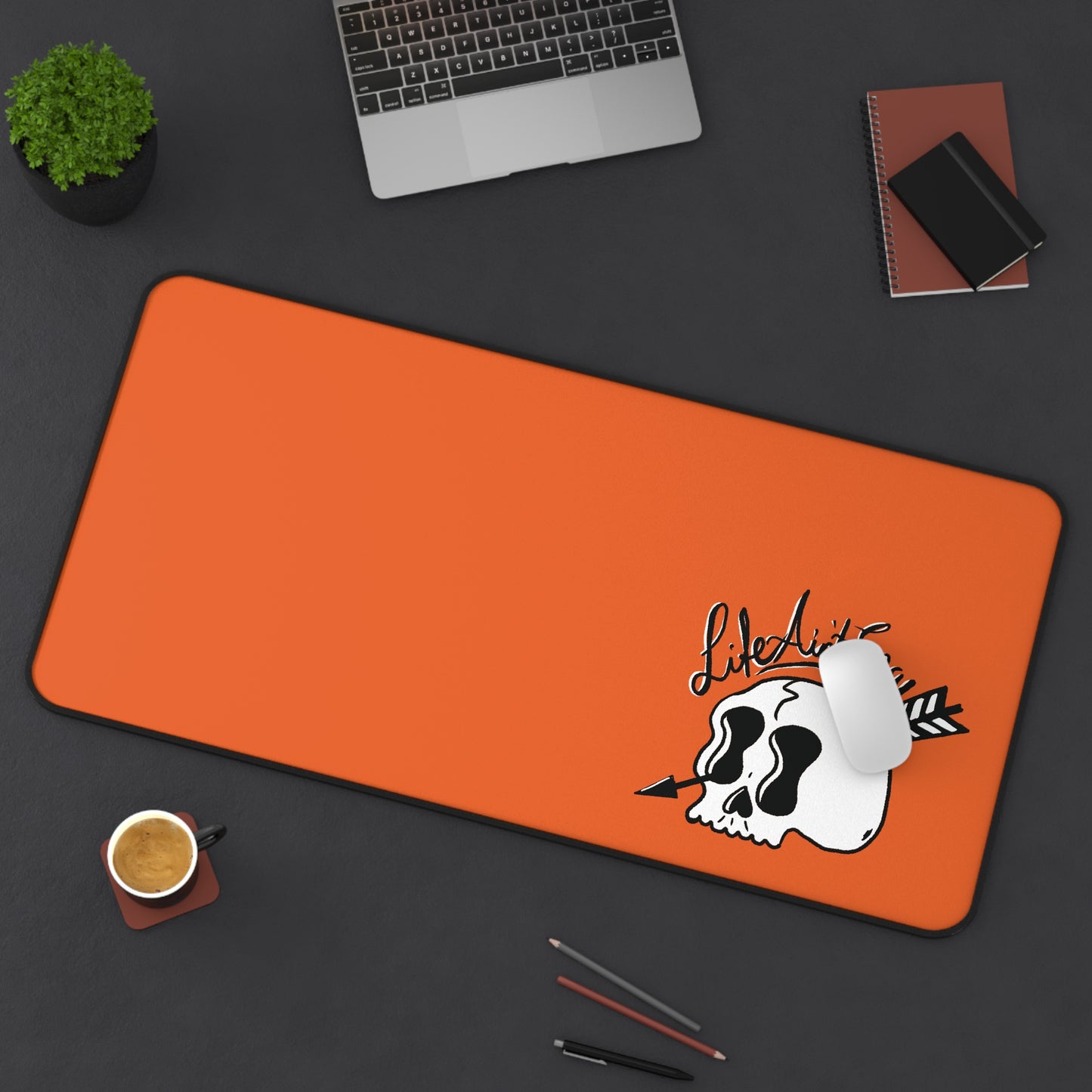 Life Ain't Easy Desk Mat - Orange
