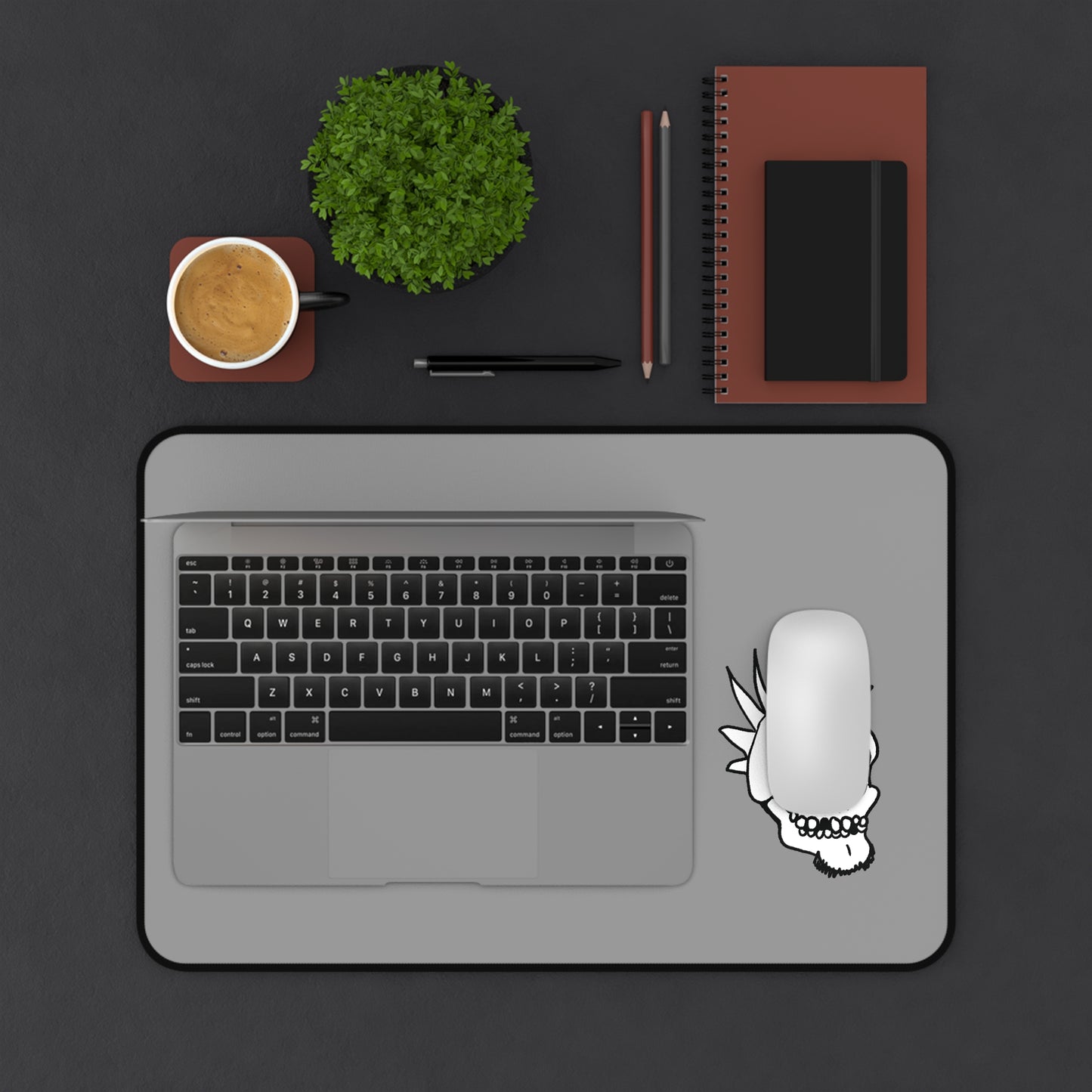 Punk Is Dead Desk Mat - Grey