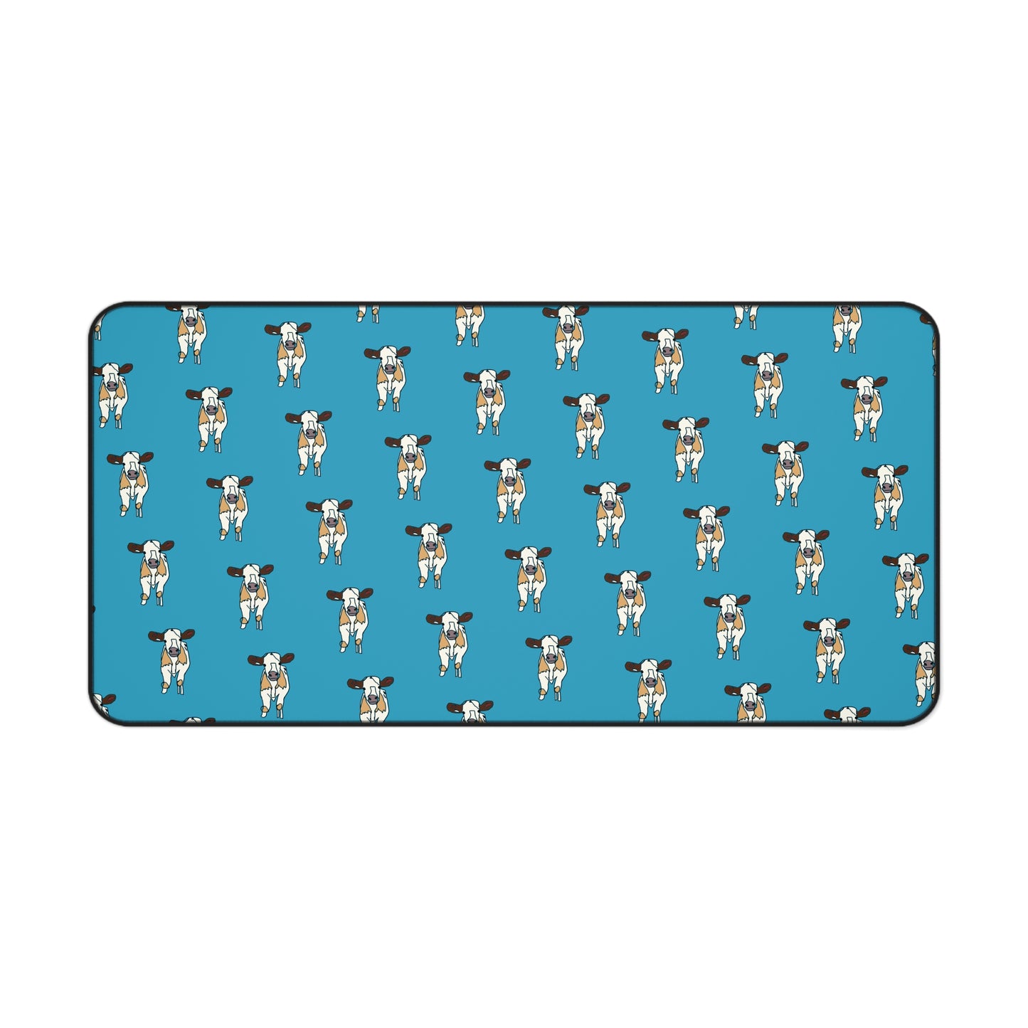 Baby Cow Desk Mat - Turquoise