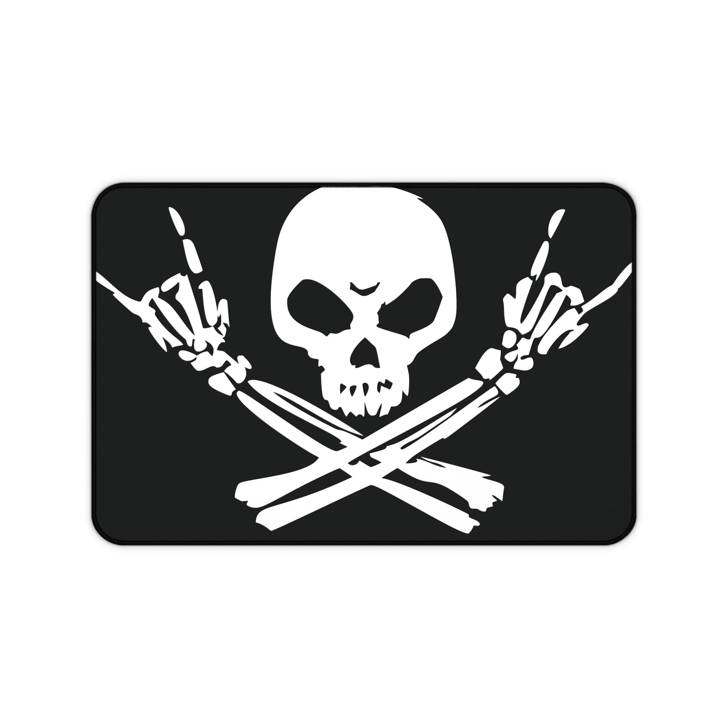 Skull & Crossbones Desk Mat - Black/White