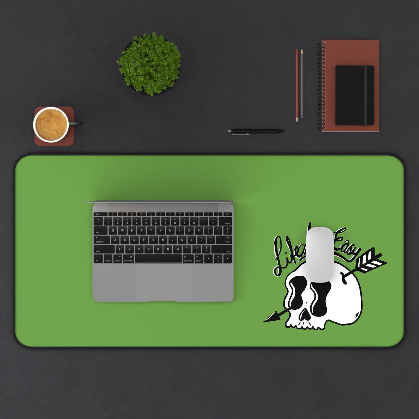 Life Ain't Easy Desk Mat - Green