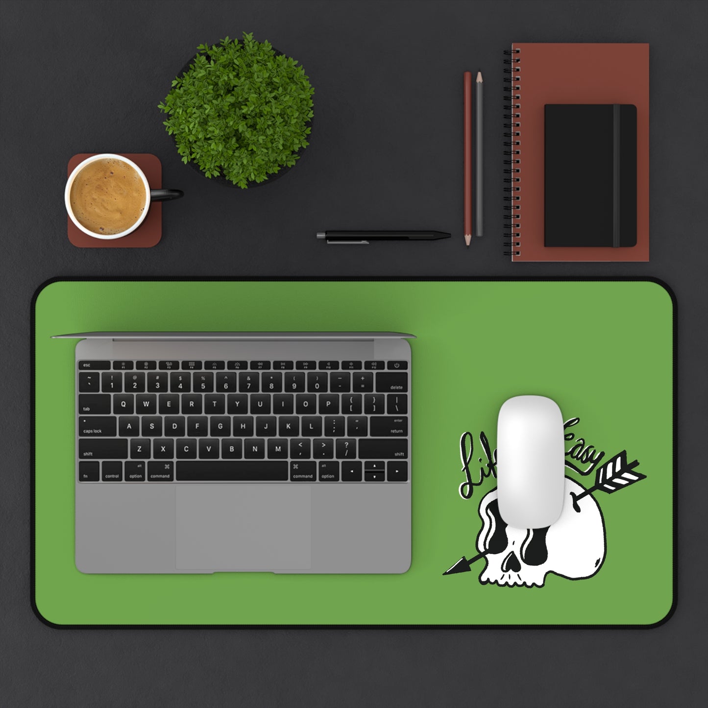 Life Ain't Easy Desk Mat - Green