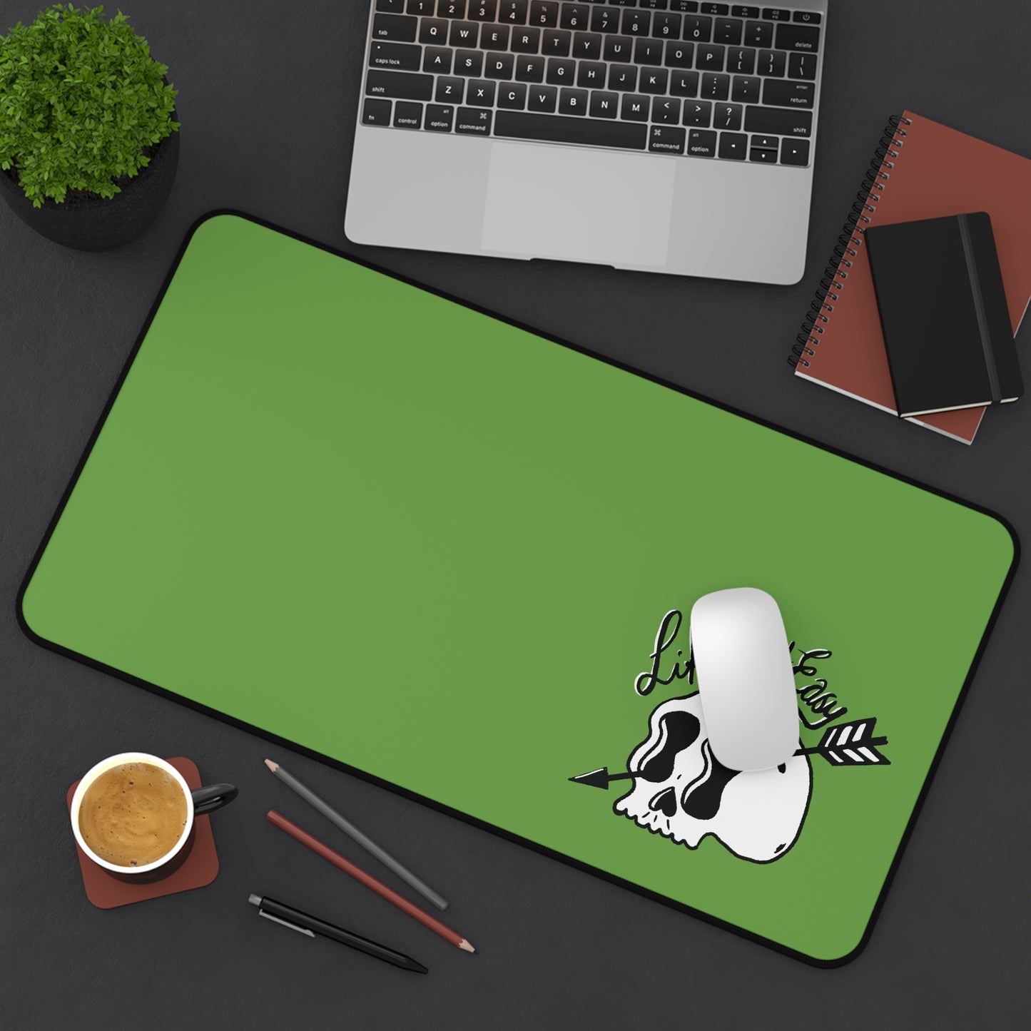 Life Ain't Easy Desk Mat - Green