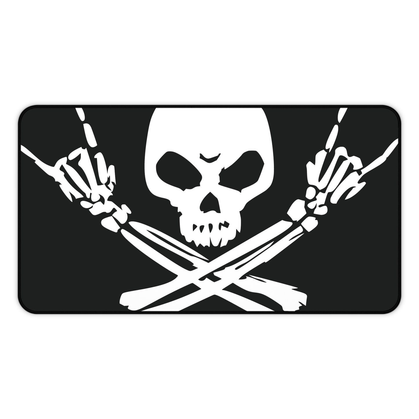 Skull & Crossbones Desk Mat - Black/White