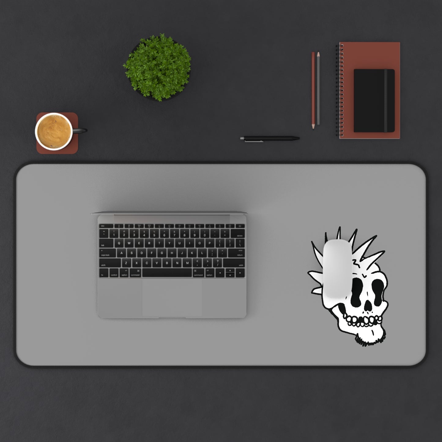 Punk Is Dead Desk Mat - Grey