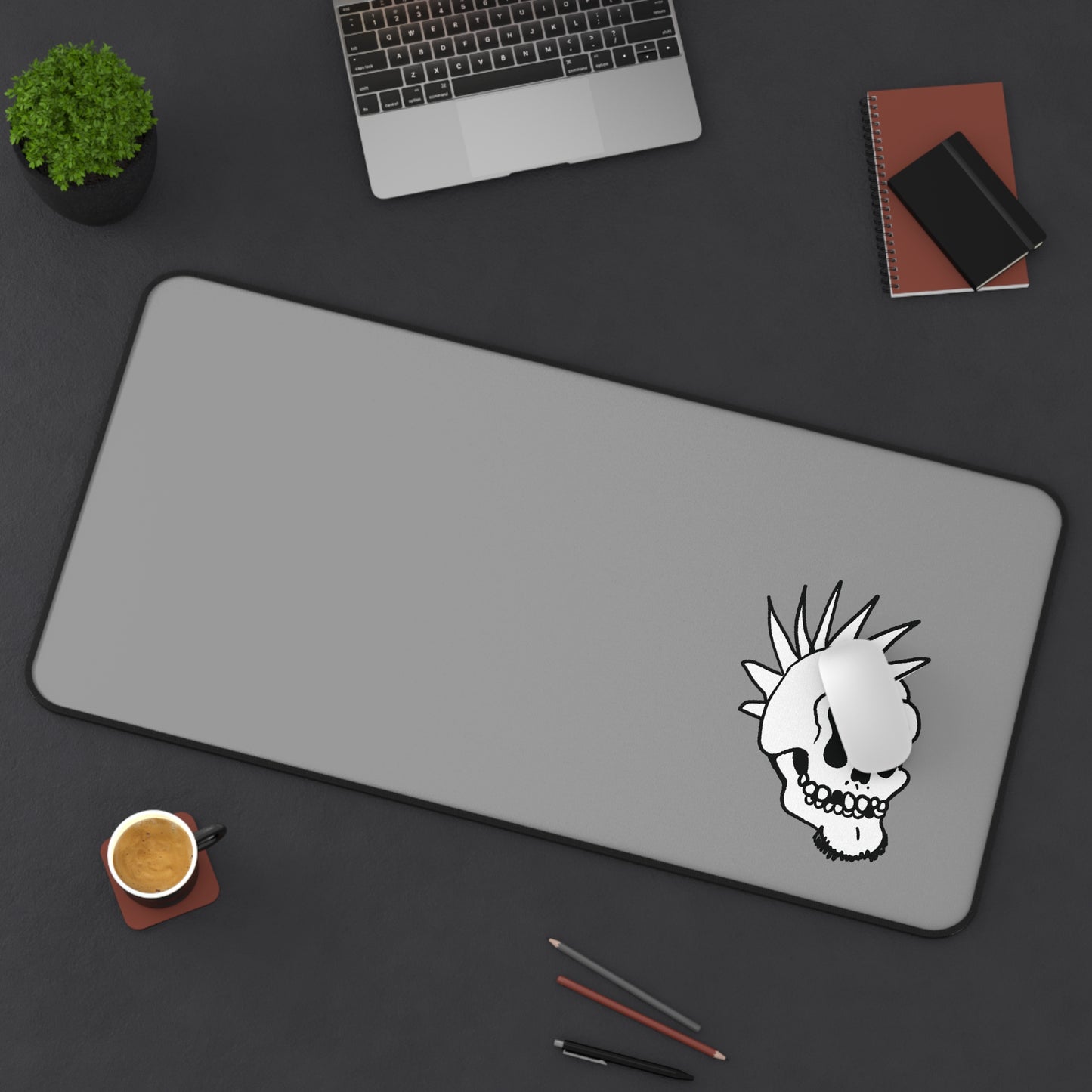 Punk Is Dead Desk Mat - Grey